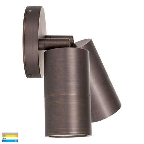 Double Adjustable Wall Pillar Light Antique Brass - HV1395T
