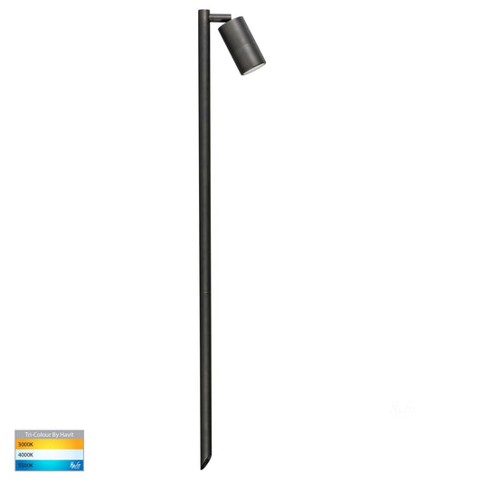 Single Adjustable Spike Spotlight - 1000mm Spike Antique Brass - HV1403T-AB