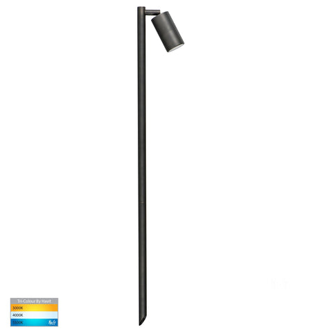 Single Adjustable Spike Spotlight - 1000mm Spike Antique Brass - HV1403T-AB
