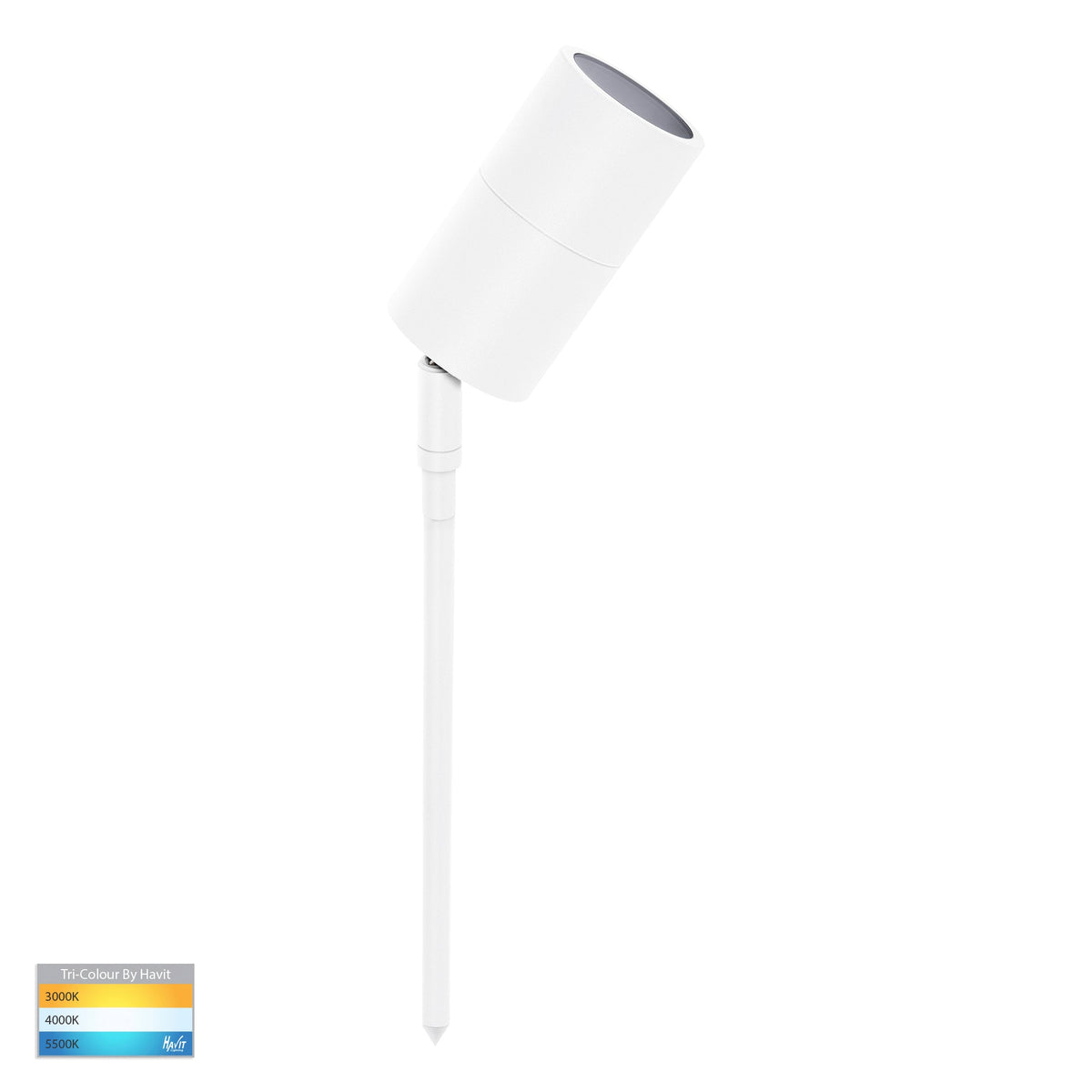 Tivah Black TRI Colour LED Garden Spike Light - HV1427T-BLK