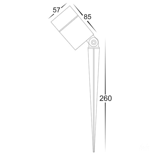 Oasis Black 7w TRI Colour LED Garden Spike Light - HV1429T-7W