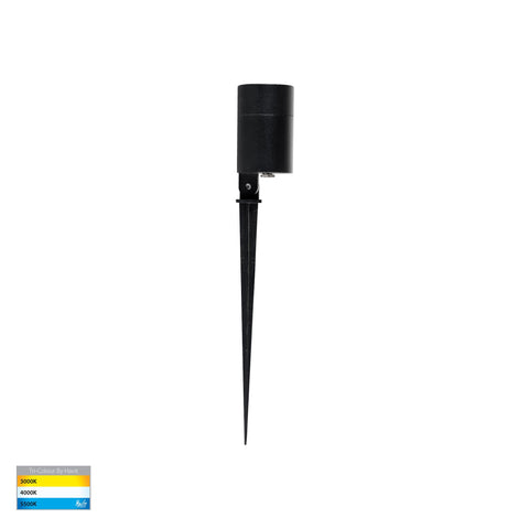 Oasis Black 7w TRI Colour LED Garden Spike Light - HV1429T-7W