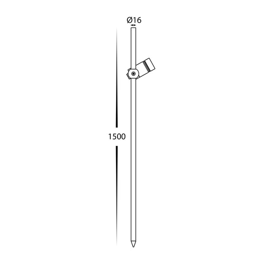 Lille Black 1500mm Post to suit HV1441T-BLK - HV1441-POST