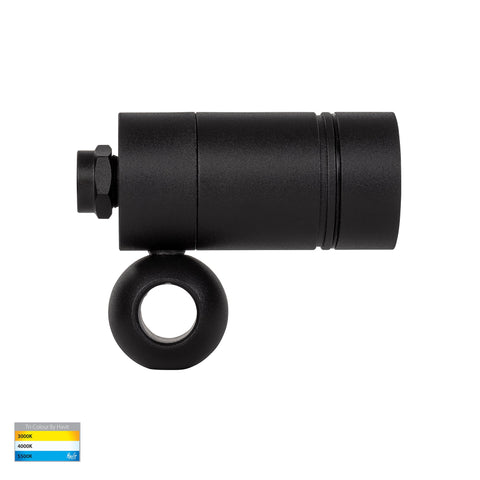 Lille Black TRI Colour LED Garden Spot Light - HV1441T-BLK
