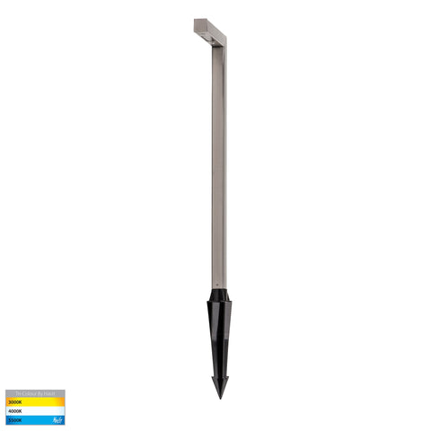 Nedia Square 7w Tri Colour 316 Stainless Steel Garden Spike Light - HV1459T-SS316