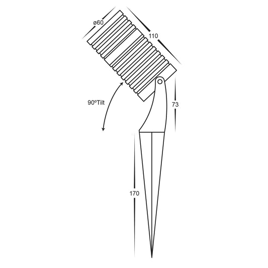 Nova 316 Stainless Steel RGBCW 7w LED Garden Spike Light - HV1462RGBCW-SS316