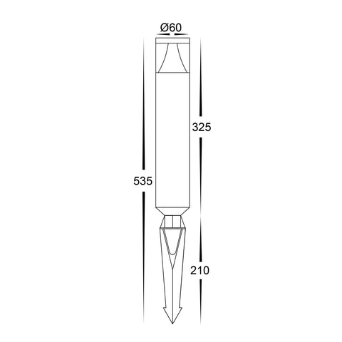Divad Aluminium Black LED Garden Spike Light - HV1488T-BLK