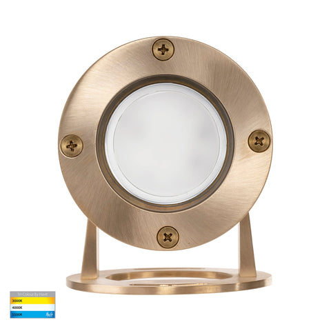 Onder Solid Brass TRI Colour LED Pond Light - HV1491T-BR