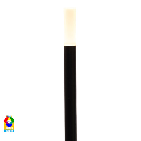 Drique Aluminium Black RGBCW LED Bollard Spike Light - HV1514RGBCW-BLK-24V