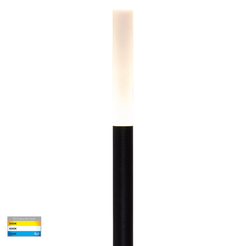 Drique Aluminium Black LED Bollard Spike Light - HV1514T-BLK-24V