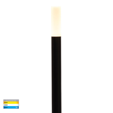 Drique Aluminium Black LED Bollard Spike Light - HV1514T-BLK-24V