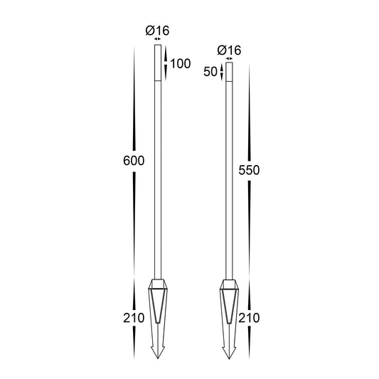 Drique Aluminium Black RGBCW 5 Light LED Bollard Spike Light Kit - HV1514RGBCW-BLK-KIT