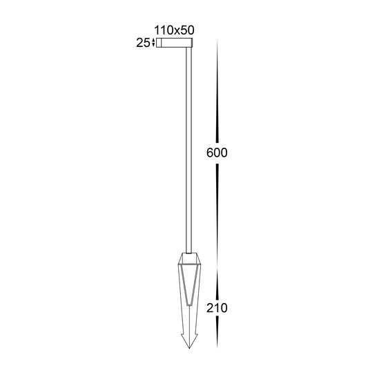 Lindri Antique Brass LED Bollard Spike Light - HV1517T-AB-24V