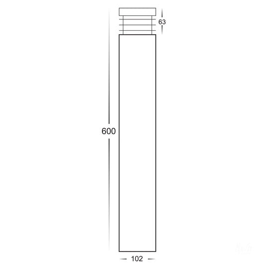 HV1606T-SS316 -Maxi 600 316 Stainless Steel TRI Colour LED Bollard Light - HV1606T-SS316-240V