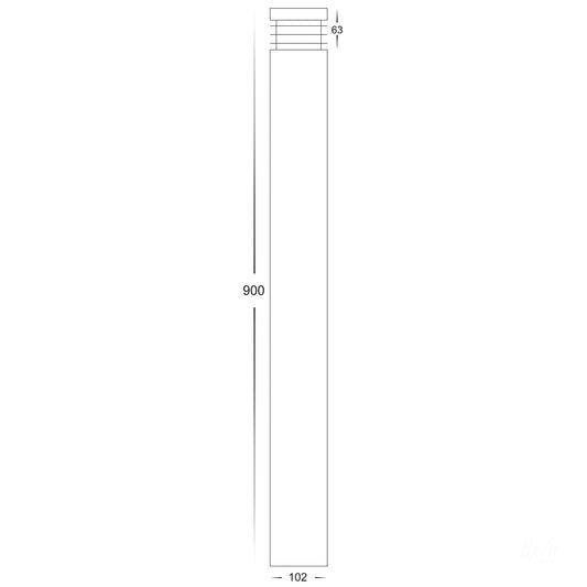 HV1608T-SS316 -Maxi 900 316 Stainless Steel TRI Colour LED Bollard Light - HV1608T-SS316-12V