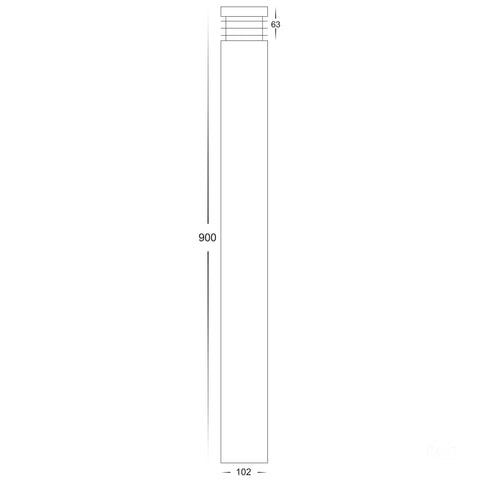 HV1608T-SS316 -Maxi 900 316 Stainless Steel TRI Colour LED Bollard Light - HV1608T-SS316-12V