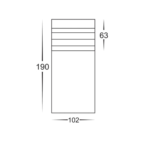 HV1615T-SS316 -Mini 316 Stainless Steel Louvred LED Bollard Light - HV1615T-SS316-240V