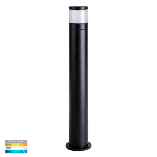 Matt Black Aluminium LED Bollard Lights - HV1622C-BLK-240V *Clearance*