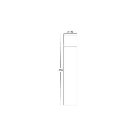Highlite Black LED Bollard Light 240V- HV1625T-BLK-240V