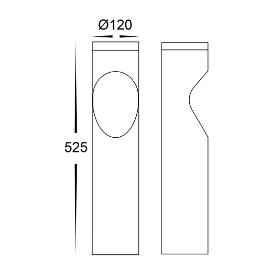 HV1630T-BLK-240V-RND | HV1630T-BLK-24V-RND- Fedor Round Aluminium Black Tri Colour LED Bollard Light - HV1630T-BLK-240V-RND