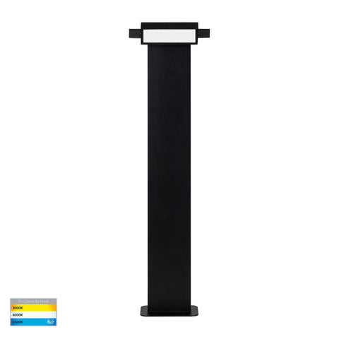 Locu Black Double Adjustable LED Bollard Light - HV1635T-BLK-240V