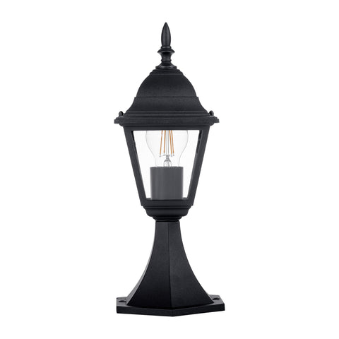 Newark Aluminium Black 4 Panel Pillar Light - HV1651W-BLK