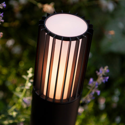 Tenac Aluminium Black Tri Colour LED Bollard Light - HV1693T-BLK-240V