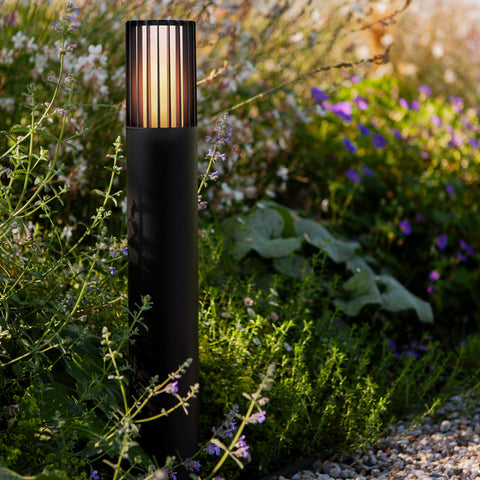 Tenac Aluminium Black Tri Colour LED Bollard Light - HV1693T-BLK-240V