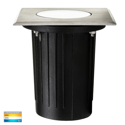 Luta 316 Stainless Steel TRI Colour Adjustable Inground Light - HV1825T-SQ