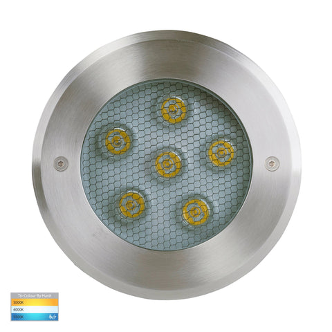 Split 316 Stainless Steel TRI Colour 5w LED Inground Light - HV1842T-240V