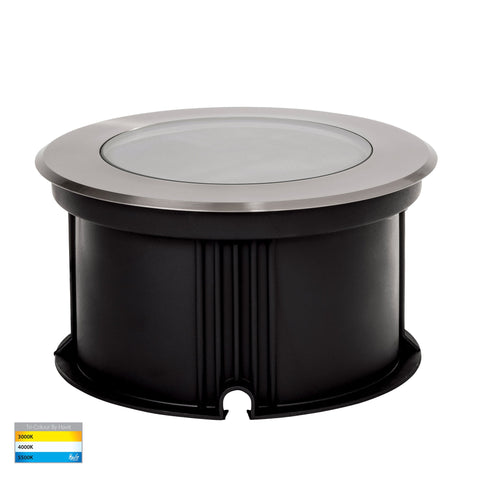 Split 316 Stainless Steel TRI Colour 12w LED Inground Light - HV1843T