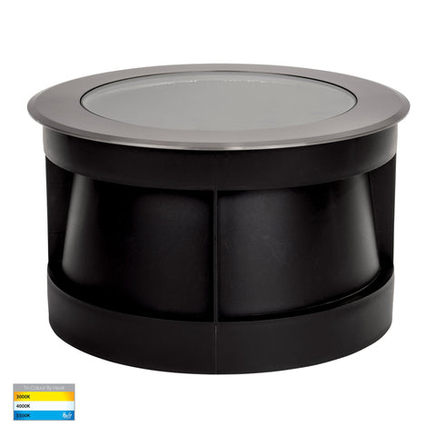 Split 316 Stainless Steel TRI Colour 18w LED Inground Light - HV1845-F-SH