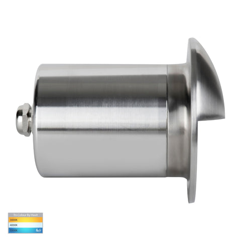 Recessed Round Wall / Step Light with Eyelid 316 Stainless Steel - HV19012T-SS316