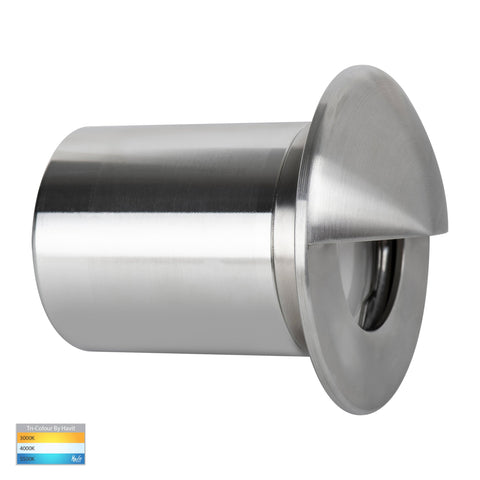 Recessed Round Wall / Step Light with Eyelid 316 Stainless Steel - HV19012T-SS316