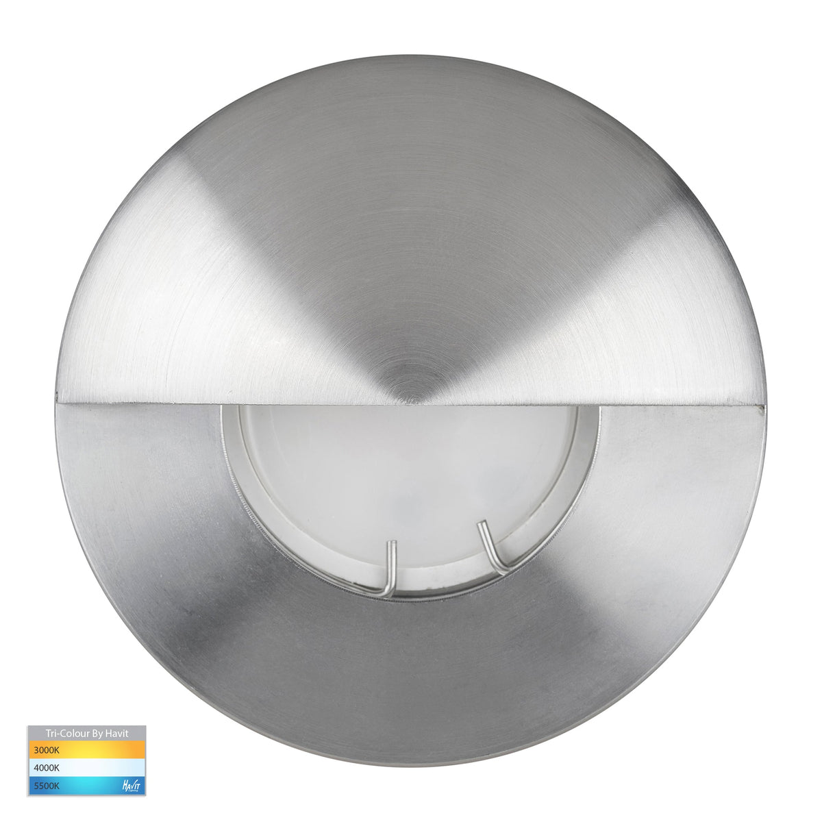 Recessed Round Wall / Step Light with Eyelid 316 Stainless Steel - HV19012T-SS316