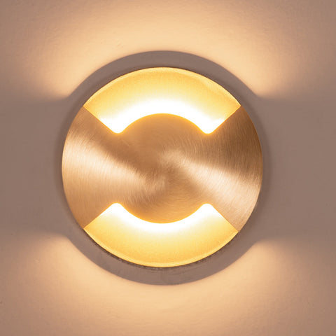 Viale Brass TRI Colour LED Double Driveway Light - HV19072T-BR