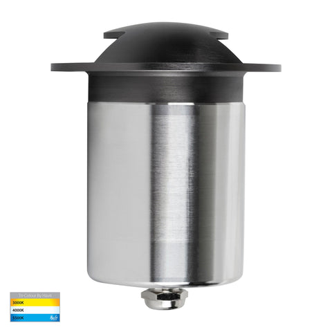 Viale Graphite Coloured Brass TRI Colour LED Double Driveway Light - HV19072T-GPH