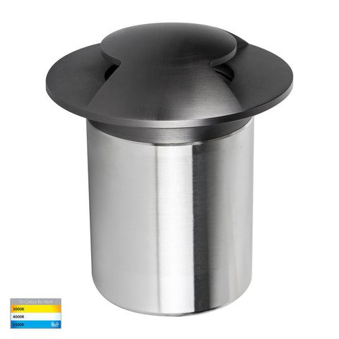 Viale Graphite Coloured Brass TRI Colour LED Double Driveway Light - HV19072T-GPH