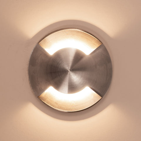 Double In-ground Path /Driveway Light Round 316 Stainless Steel - HV19072T
