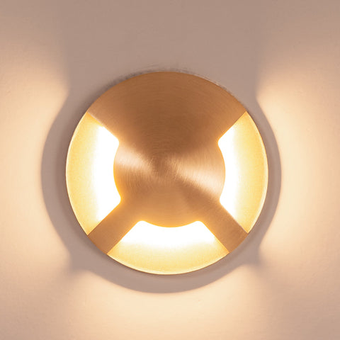 Viale Brass TRI Colour LED Triple Driveway Light - HV19082T-BR