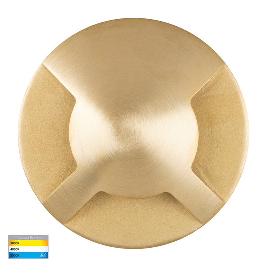 Triple In-ground Path/Driveway Light Round 316 Stainless Steel - HV19082T