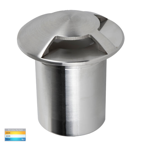 Triple In-ground Path/Driveway Light Round 316 Stainless Steel - HV19082T