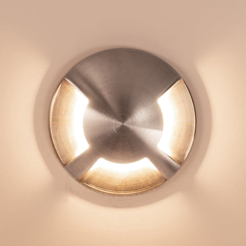 Triple In-ground Path/Driveway Light Round 316 Stainless Steel - HV19082T