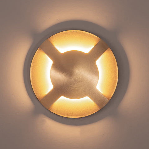 Viale Brass TRI Colour LED Four Way Driveway Light - HV19092T-BR