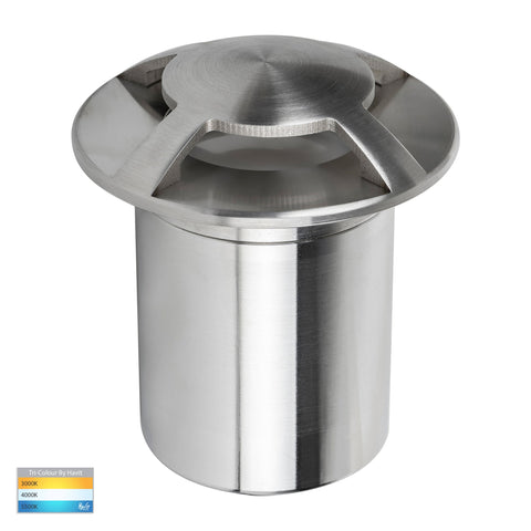 Four Way In-ground Path / Driveway Light Round 316 Stainless Steel - HV19092T