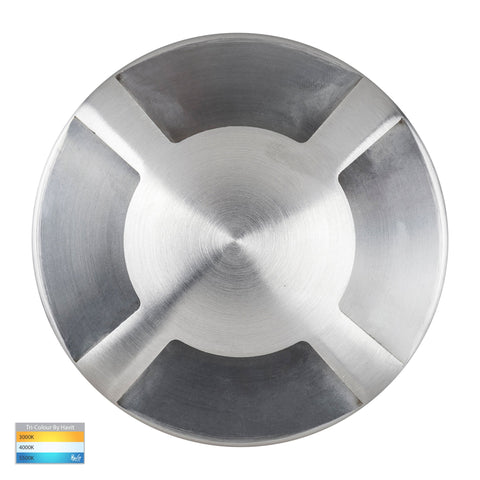 Four Way In-ground Path / Driveway Light Round 316 Stainless Steel - HV19092T