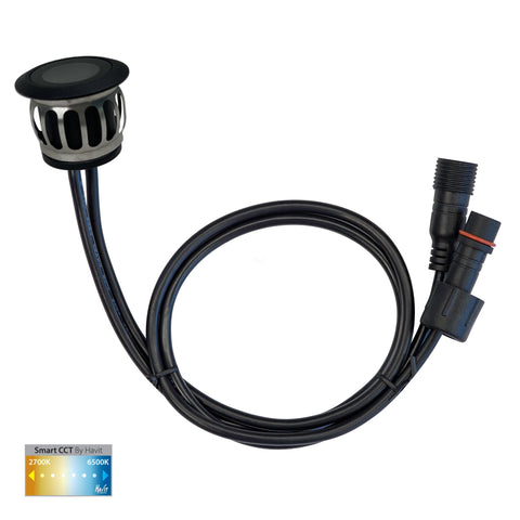 Flame 316 Stainless Steel Black CCT Deck Lights - HV2826CCT-BLK