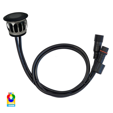 Flame 316 Stainless Steel Black RGBCW Deck Lights - HV2826RGBCW-BLK