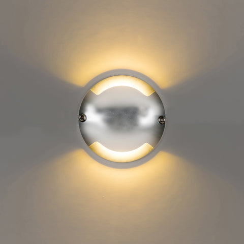 Dome Silver Aluminium LED Two Way Deck Lights - HV2872T-SLV-12V