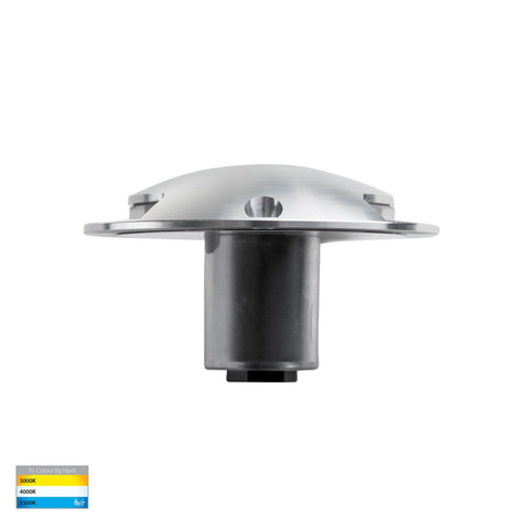 Dome Silver Aluminium LED Two Way Deck Lights - HV2872T-SLV-12V